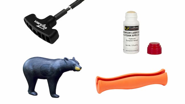3D targets, lubrication, broadhead grips, and arrow puller. tools for preparing for your hunting season.