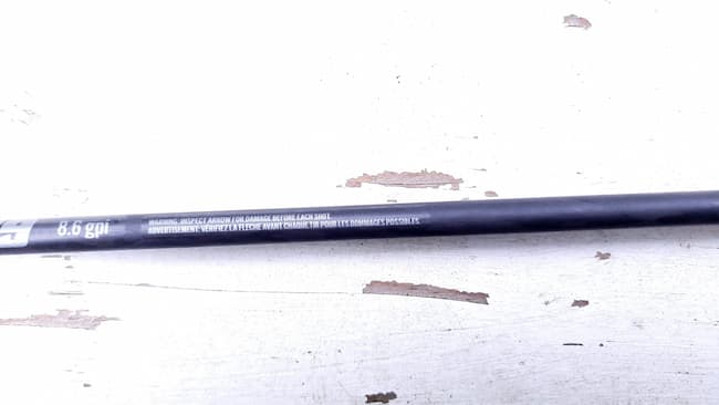 closeup image of wording on arrow