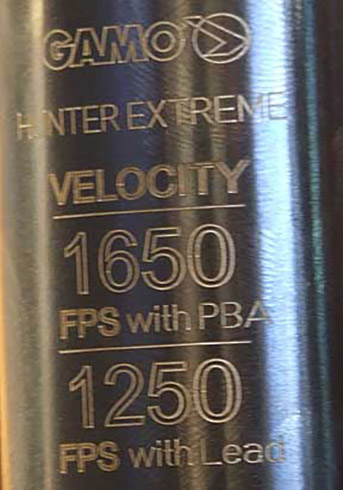 Gamo Hunter Extreme velocity