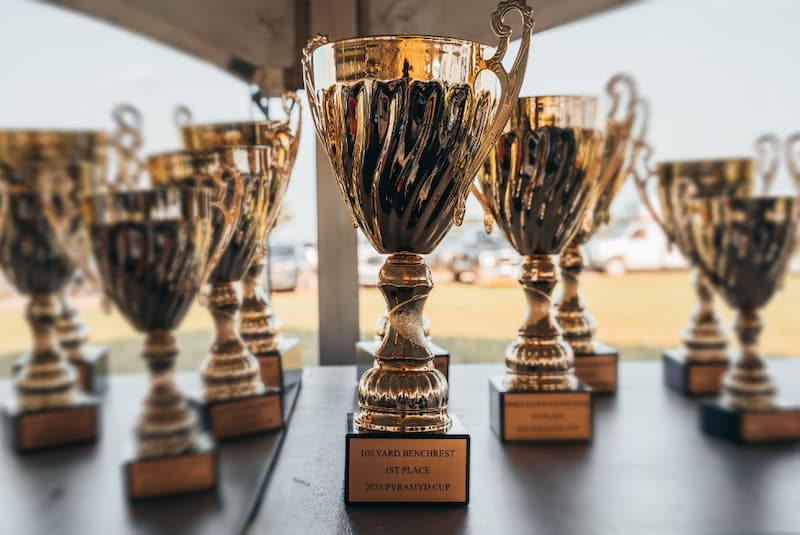 1st place trophy for 100 yard bench rest from 2023 pyramyd cup