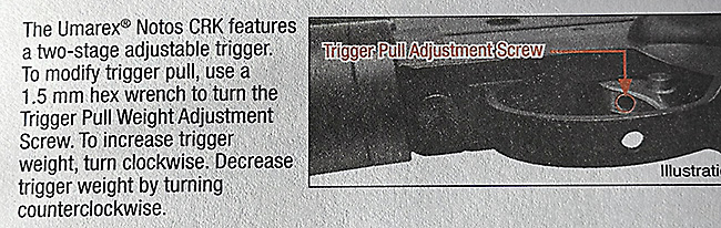 Notos trigger adjust