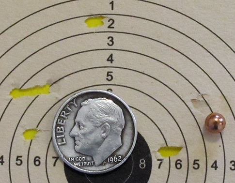 engraved SAA Smart Shot group