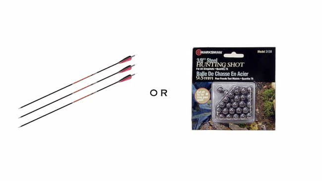 arrows or hunting shot?