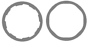 conventional and polygonal rifling