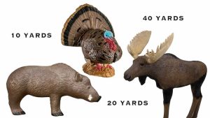 3d targets: turkey, wild boar, and moose