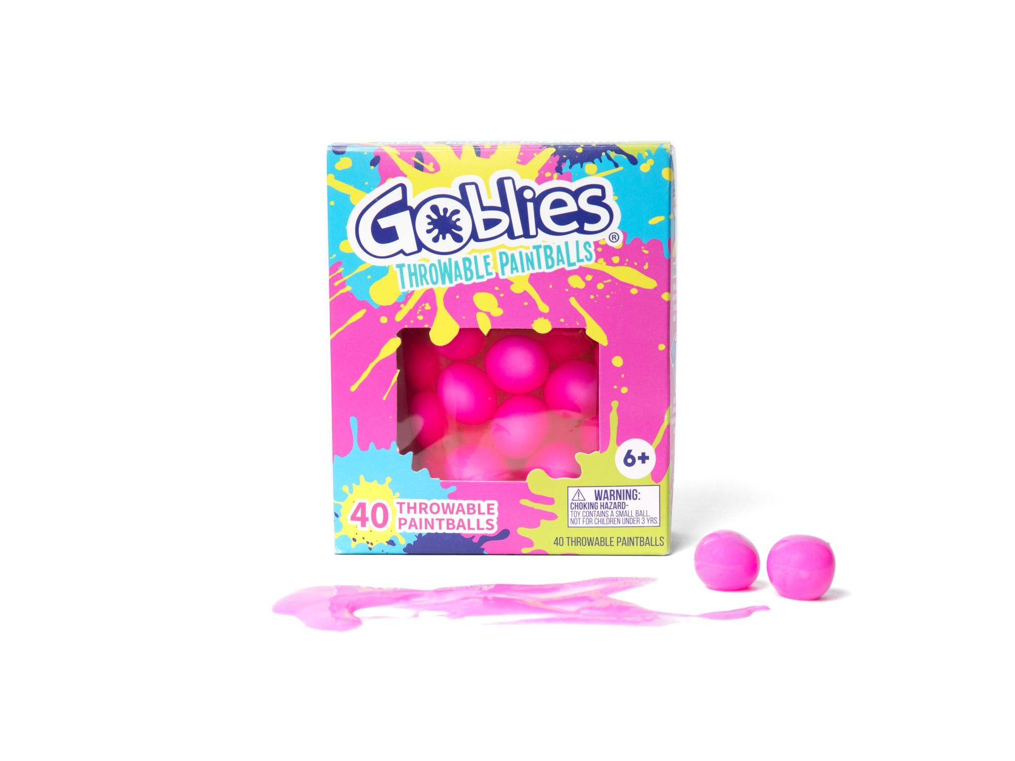 Gobiles Goblies Throwable Paintballs 40ct, Pink
