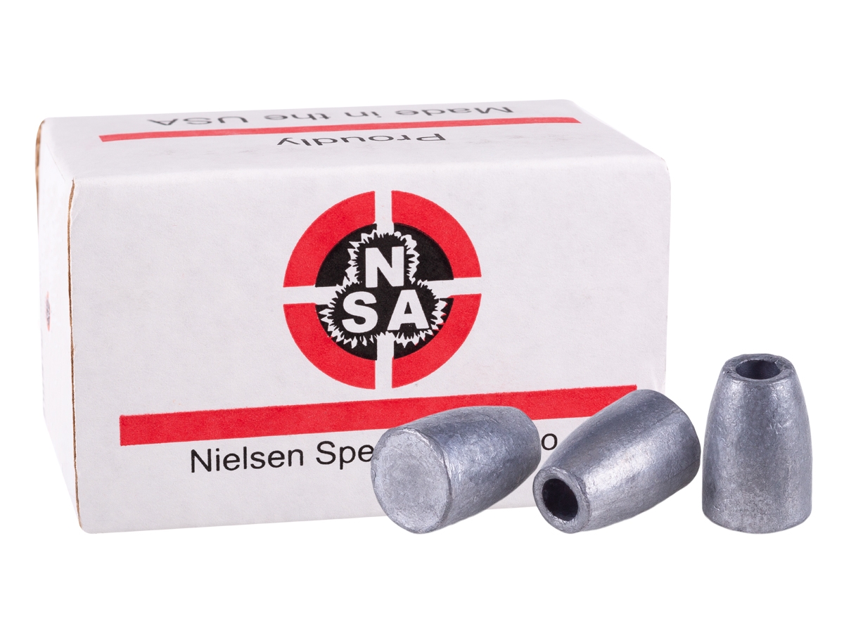 NSA | .250 Cal | 38.5 grain | 200ct, .25 (6.35mm), Grey