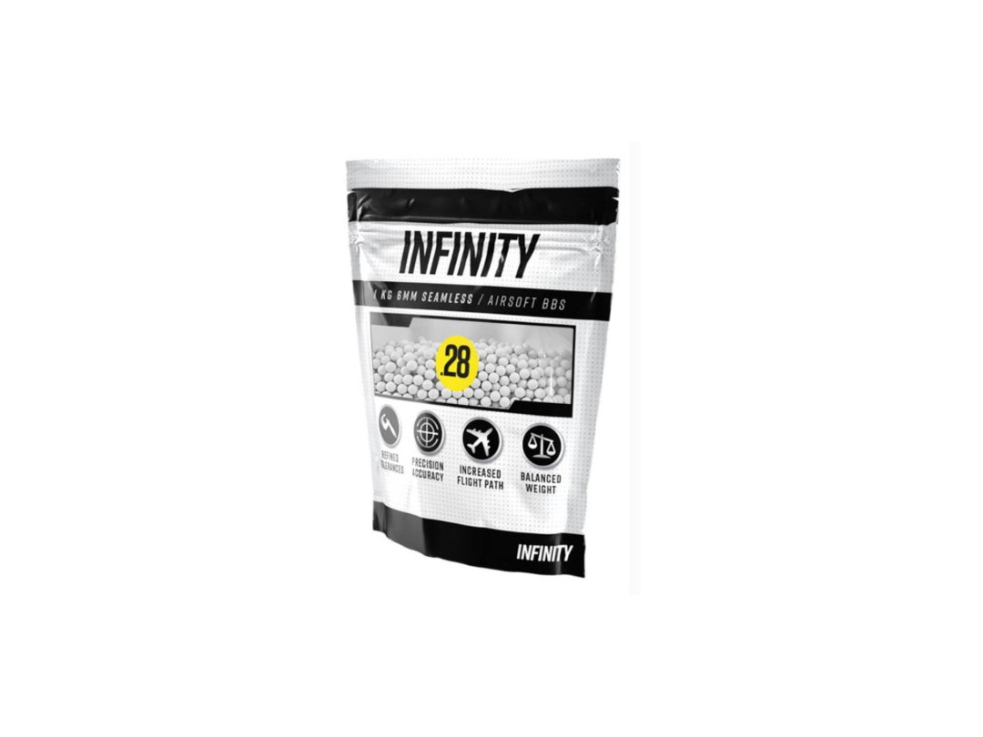 Valken Infinity Airsoft BBs, 0.28g, 3500 Rounds, 6mm 6mm