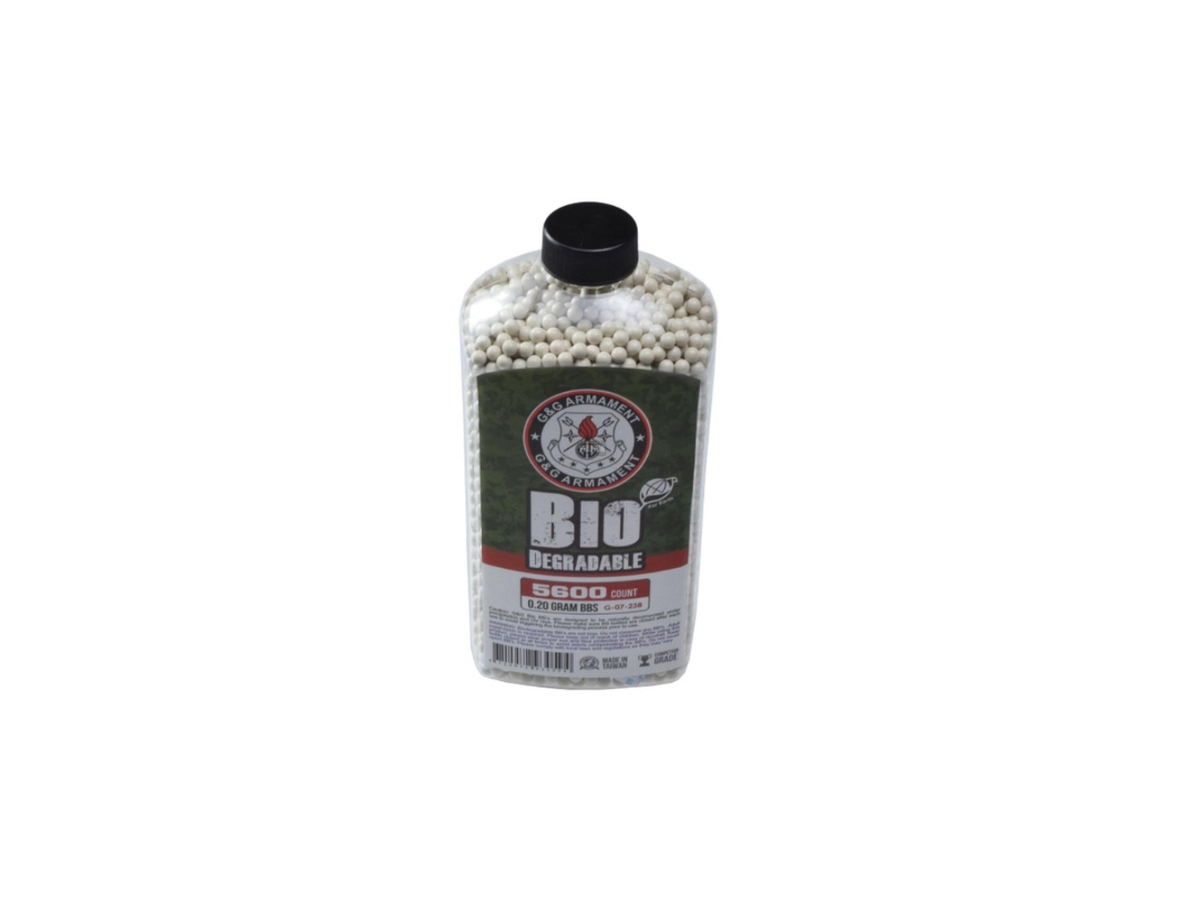 G&G Perfect Bio BBs, 0.20g, 5600 ct. Bottle, White, 6mm