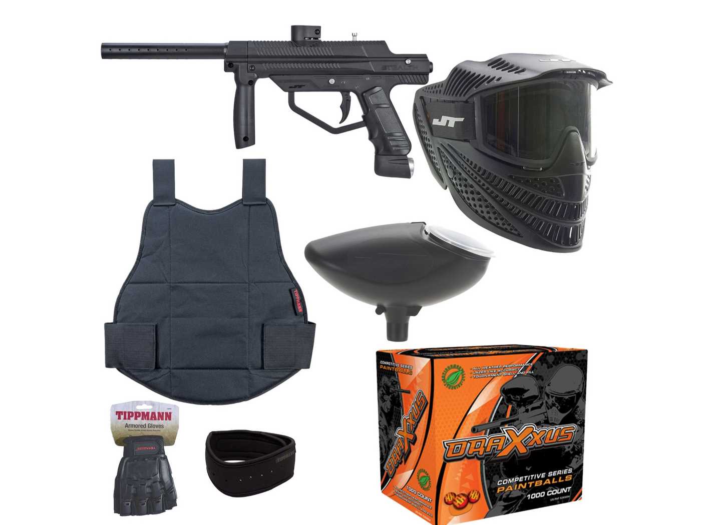 JT Stealth Paintball Marker Ready Set Go PAK