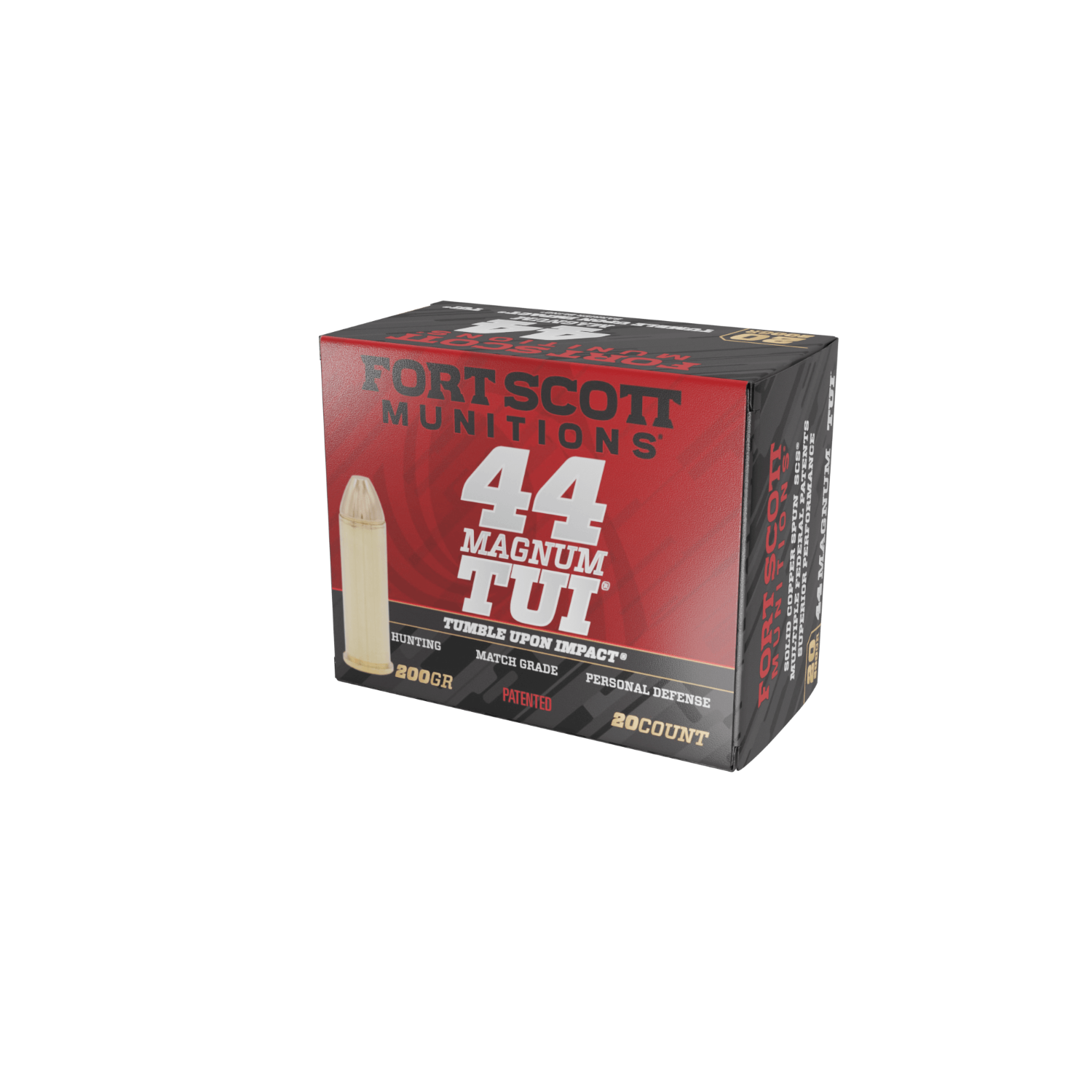 Fort Scott 44 Magnum TUI - Ammo, 20 Count, .44 Magnum