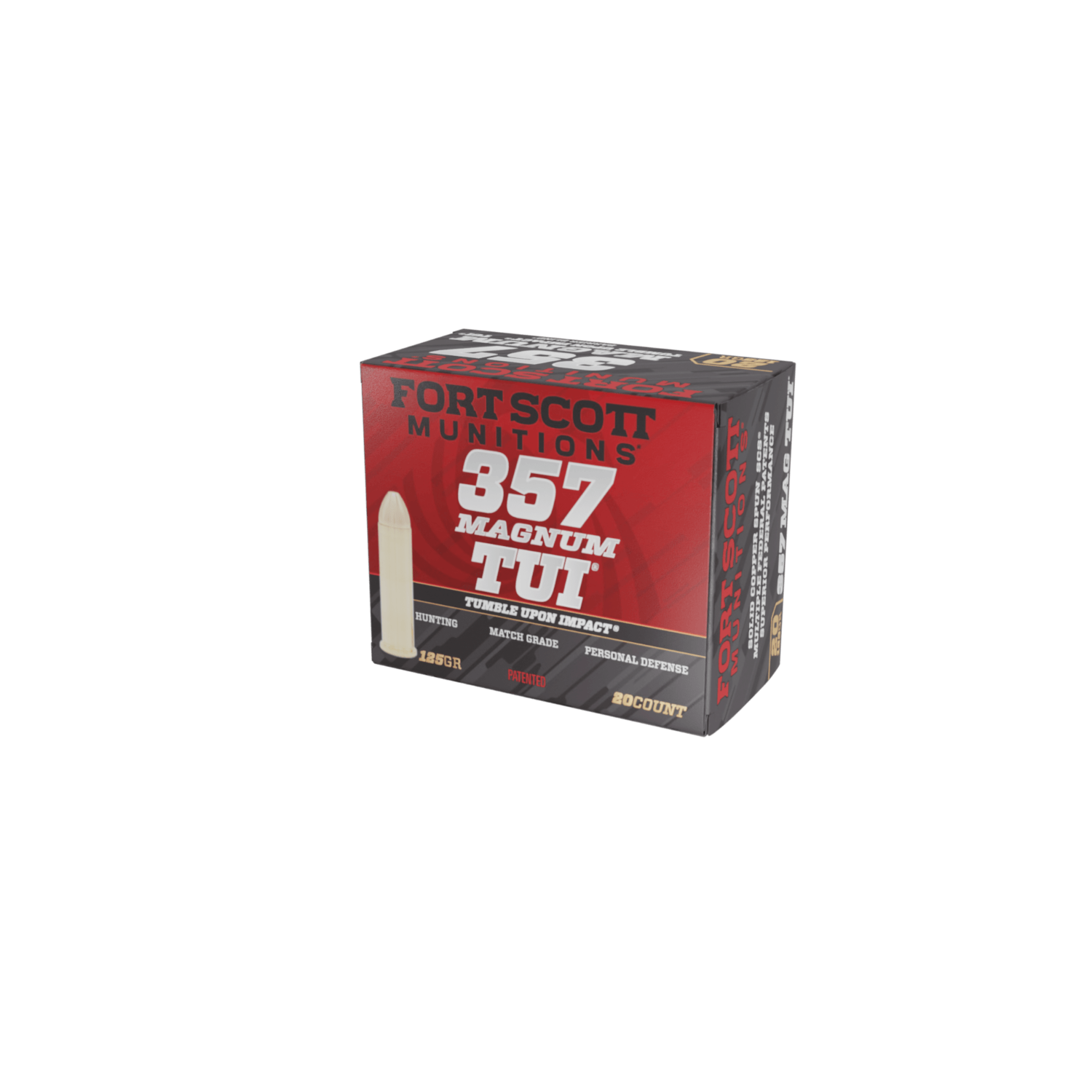 Fort Scott 357 Magnum TUI - Ammo, 20 Count, 125 grain, .357 Magnum