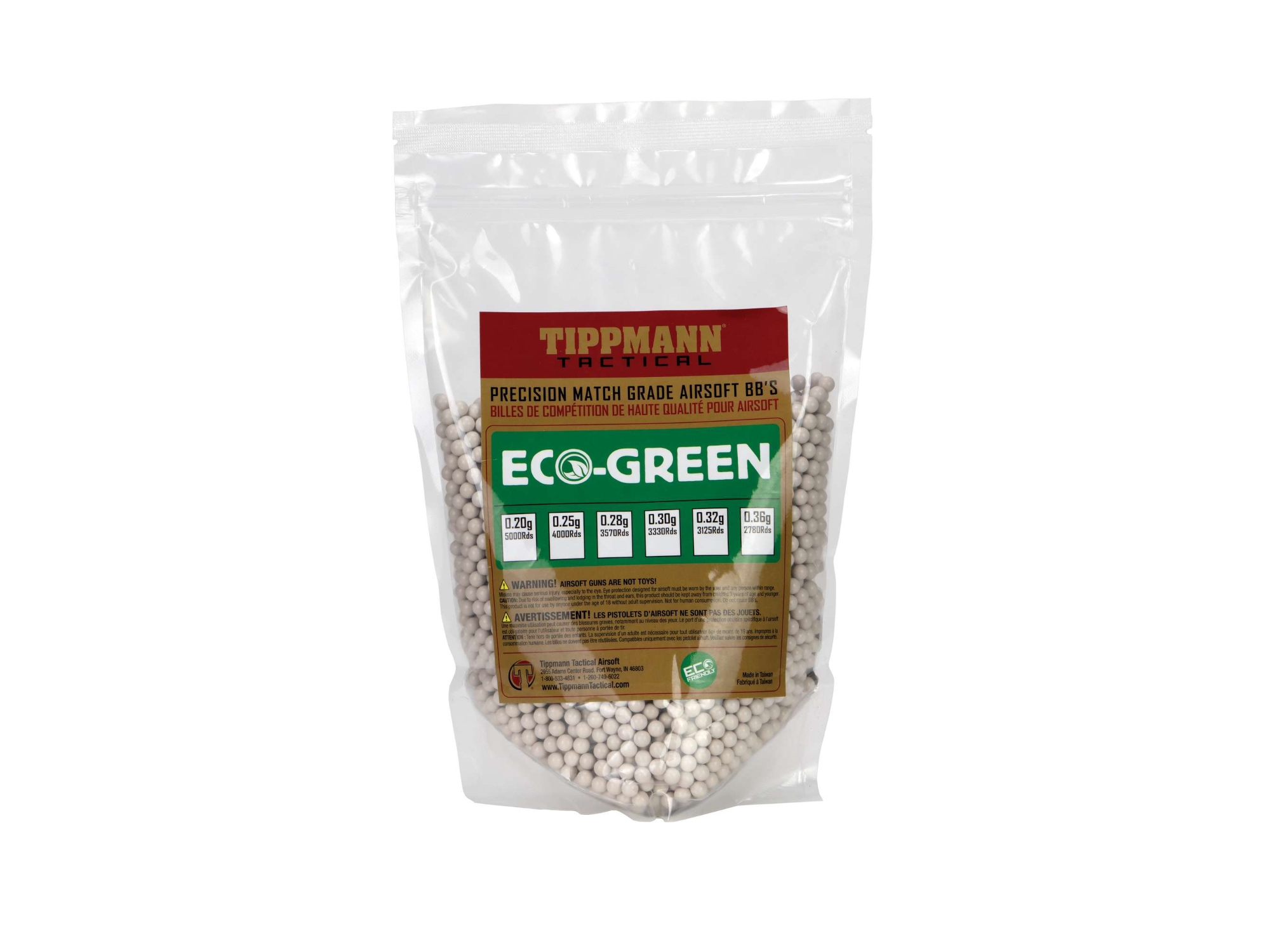 Tippmann Tactical Eco Airsoft Ammo 30g 3,300ct, 6mm