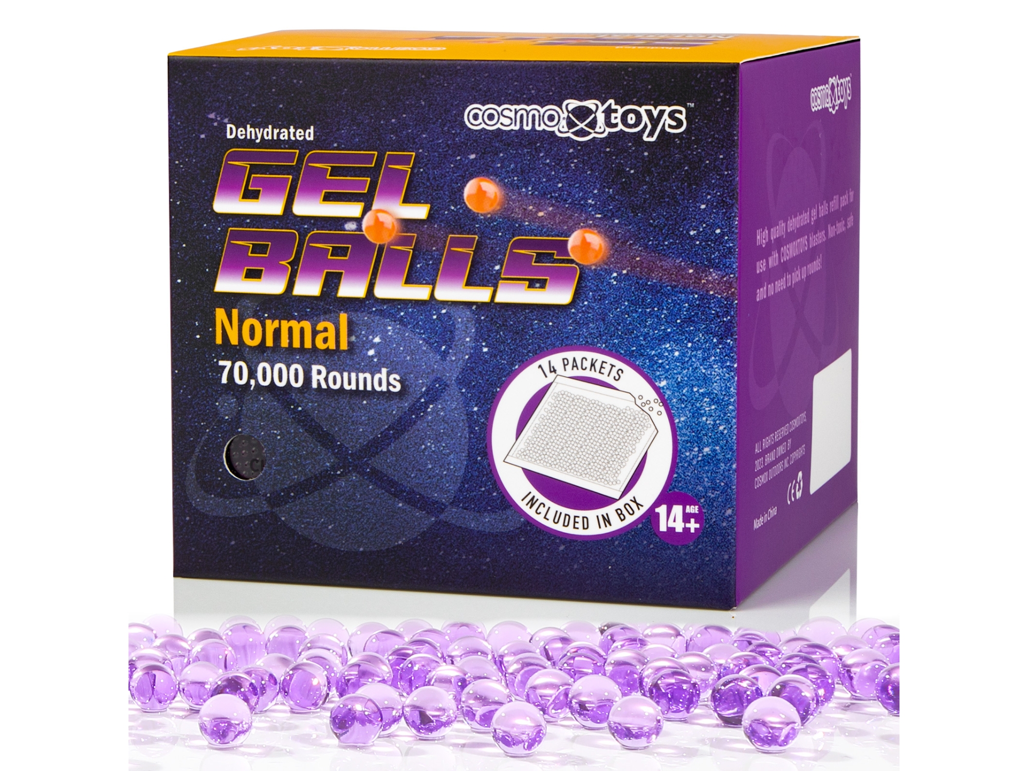 CosmoxToys 70K Purple Gel Balls (Normal), Purple Amethyst, 7.5 Mm 0.29