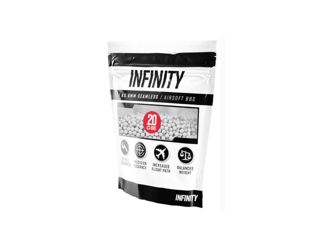 Valken Infinity BIO Airsoft BBs, 0.20g, 5000 Rds, 6mm, 5000 Count 6mm