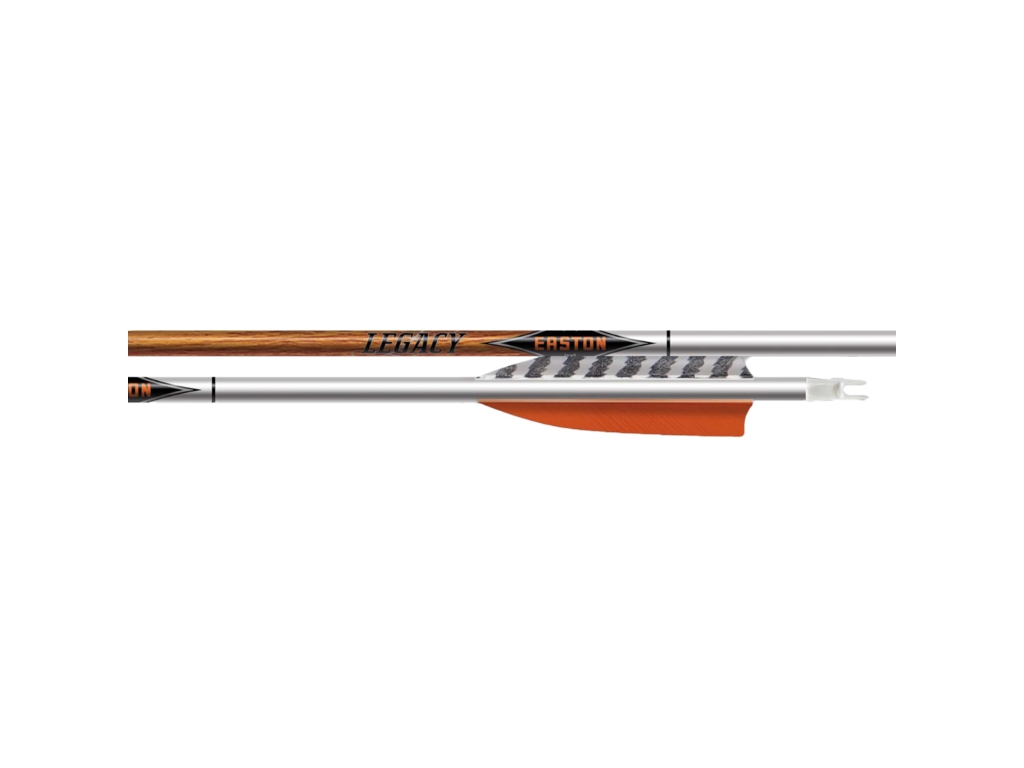 Easton Carbon Legacy 5mm Arrows 4 in. Helical Feathers 340, 6 count