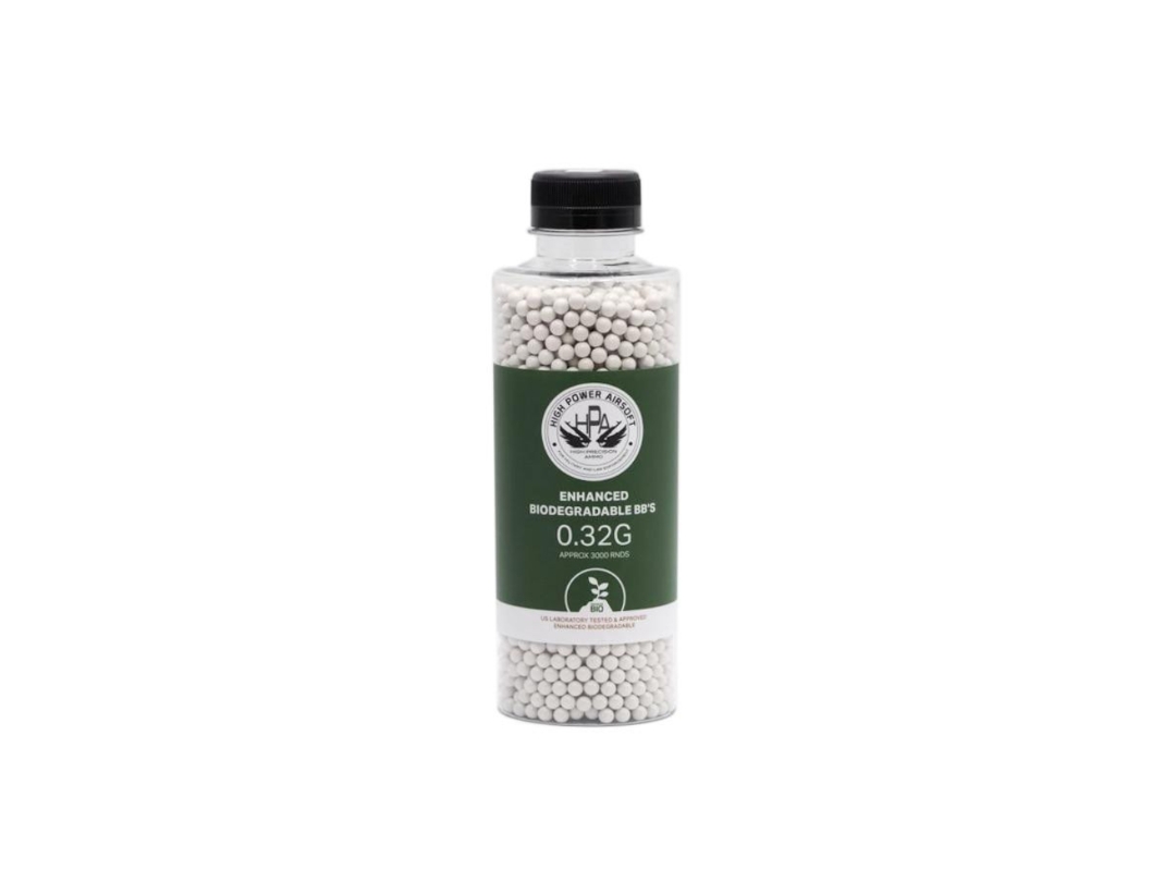 HPA 0.32g Biodegradable Airsoft BBs, 3000 Ct., 6mm, 3000 count