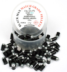 Skenco Black Max Match, .177 Cal, 6.4 Grains, Pointed, 85ct