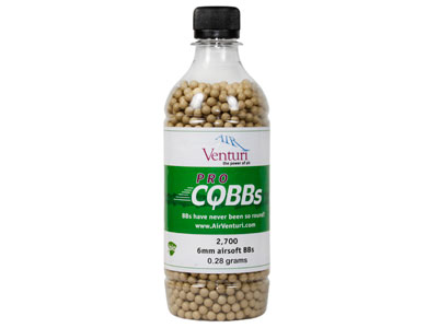 Air Venturi Pro CQBBs 6mm Biodegradable Airsoft BBs, 0.28g, 2700 Rds, Desert Tan