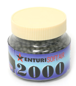 Air Venturi 6mm plastic airsoft BBs, 0.12g, 2000 rds, black