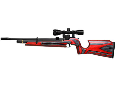 Air Arms S200 Hunter Air Rifle, Red Laminate Stock