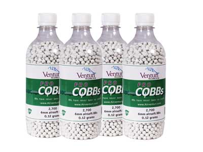 Air Venturi Pro CQBBs 6mm Biodegradable Airsoft BBs, 0.12g, 10,800 Rds, White