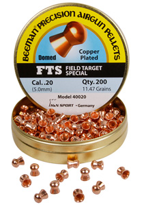 Beeman FTS Copper Coated .20 Cal, 11.47 Grains, Domed, 200ct