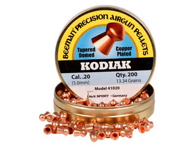 Beeman Kodiak, Copper-Plated, .20 Cal, 13.34 Grains, Domed, 200ct