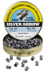 Beeman Silver Arrow .20 Cal, 15.59 Grains, Pointed, 200ct
