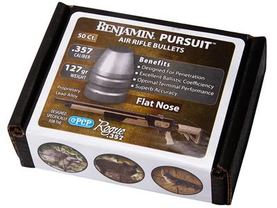 Benjamin Pursuit, .357 Cal, 127
Grains, Flat Nose, 50ct