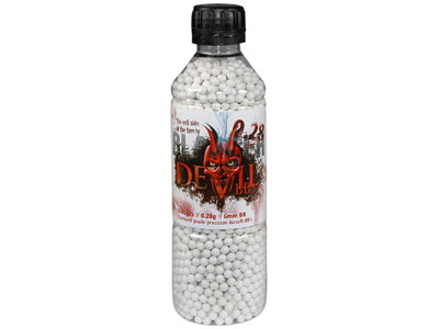 Aftermath/ASG Blaster Devil 6mm Airsoft BBs, 0.28g, 3,000 Rds, White