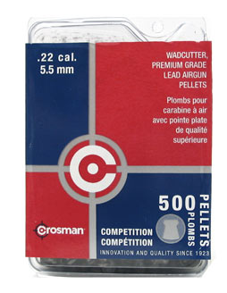 Crosman Copperhead Competition, .22 Cal, 14.3 Grains, Wadcutter, 500ct
