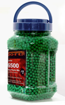 Crosman 6mm plastic airsoft BBs, 0.12g, 6500 rds, green