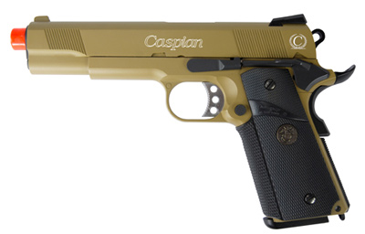 Caspian WE 1911 Gas Pistol, Tan Slide and Frame