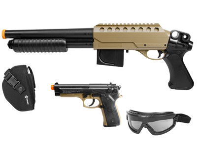 Crosman Recon Airsoft Kit, Brown/Black