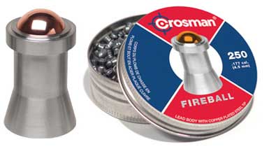 Crosman Fireball .177 Cal, 10.5 Grains, Steel Ball Tip, 250ct