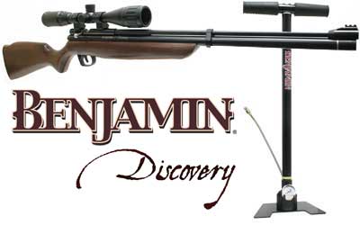 Benjamin Discovery Rifle, Pump & Scope Combo