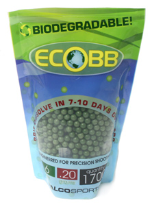 Palco Eco 6mm biodegradable airsoft BBs, 0.20g, 1700 rds, green