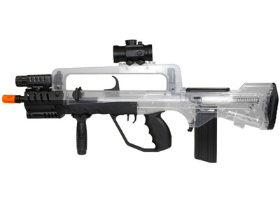 Famas Tactical Spring Airsoft Rifle, Clear