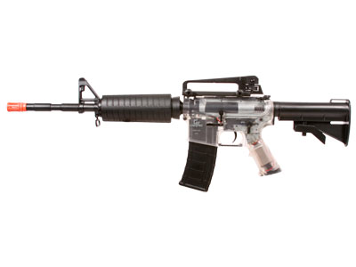 Game Face GFM4 AEG Airsoft Rifle, Clear/Black