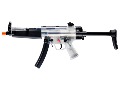 H&K MP5 A Retractable Airsoft Rifle, Clear