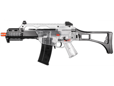 H&K G36C Dual Power Airsoft Rifle, Clear