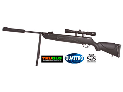 Hatsan 85 Sniper Air Rifle Combo, Black Stock