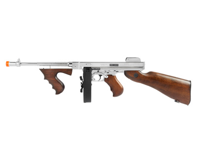 King Arms Thompson M1928 AEG Airsoft SMG, Silver
