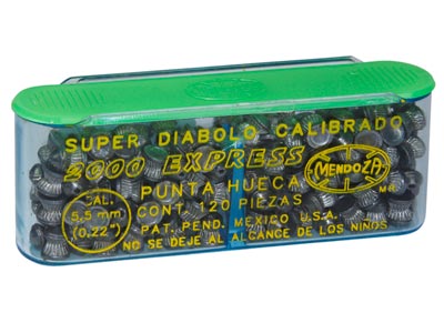 Mendoza Diabolo Express 2000 .22 Cal, 13.3 Grains, Hollowpoint, 120ct