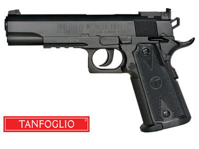 Tanfoglio Witness 1911 CO2 BB Pistol, Black Grips