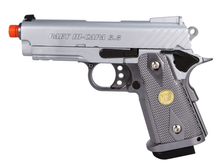 WE Baby Hi-Capa 3.8 GBB Silver Slot