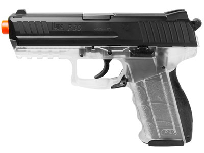 H&K P30 Spring Airsoft Pistol, Clear