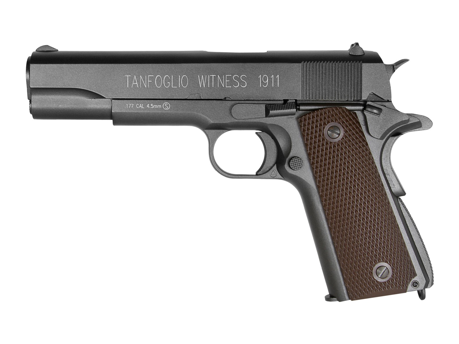 Tanfoglio Witness 1911 CO2 BB Pistol, Brown Grips 0.177