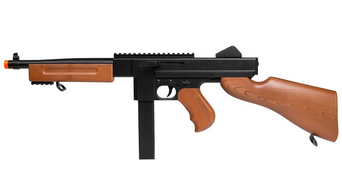 Thompson M1 Spring Airsoft Submachine Gun W/ Rail